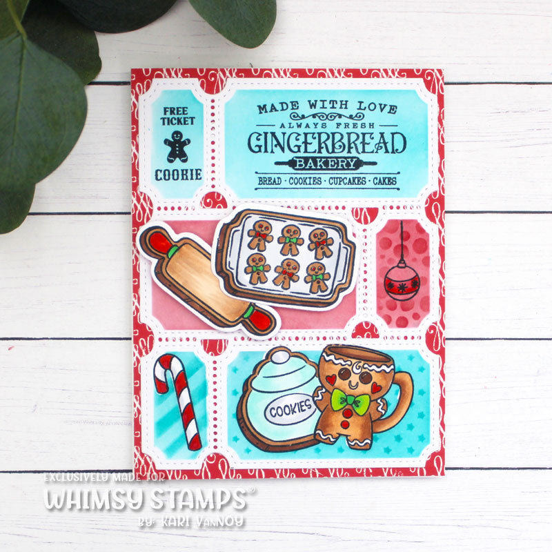 Whimsy Stamps Terrific Christmas Tickets Clear Stamps cwsd360a cookies