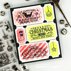 Whimsy Stamps Terrific Christmas Tickets Clear Stamps cwsd360a sleigh
