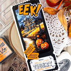 Whimsy Stamps Terrific Slim Tickets Windows Dies wsd224a spooky house