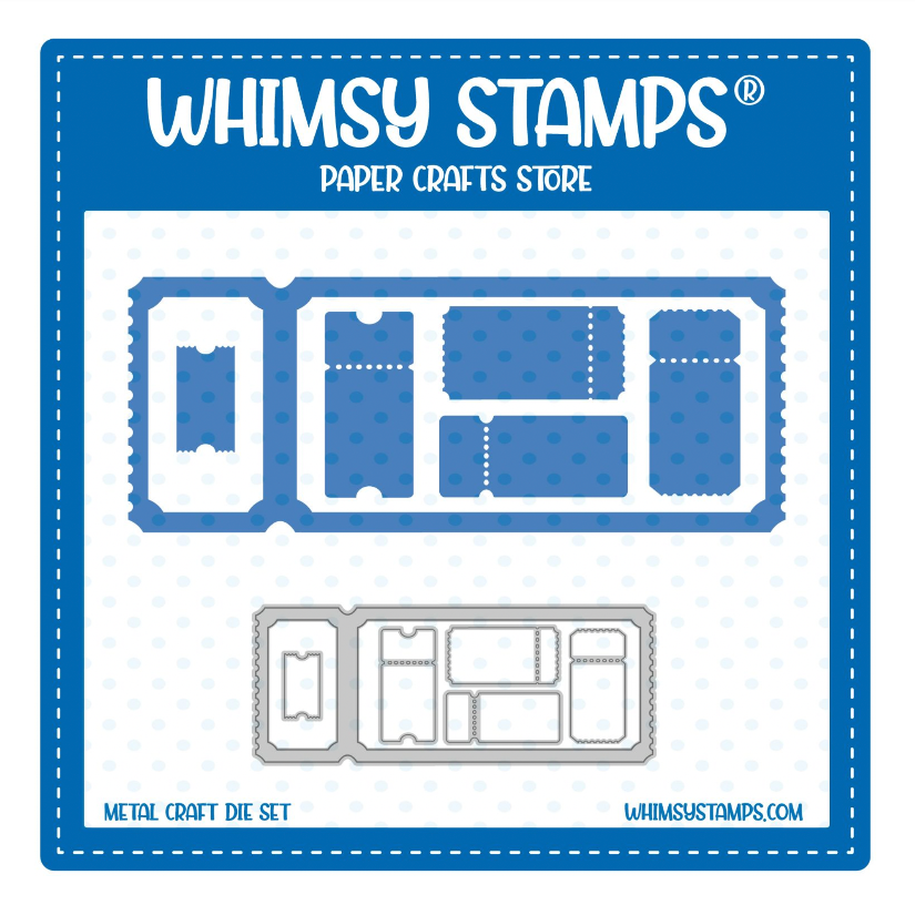 Whimsy Stamps Terrific Slim Tickets and Ticket Windows Die Set image 1