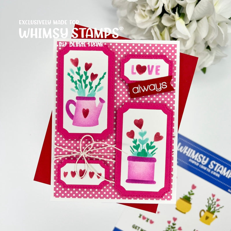 Whimsy Stamps Terrific Tickets Add Ons Dies wsd167a polka dots