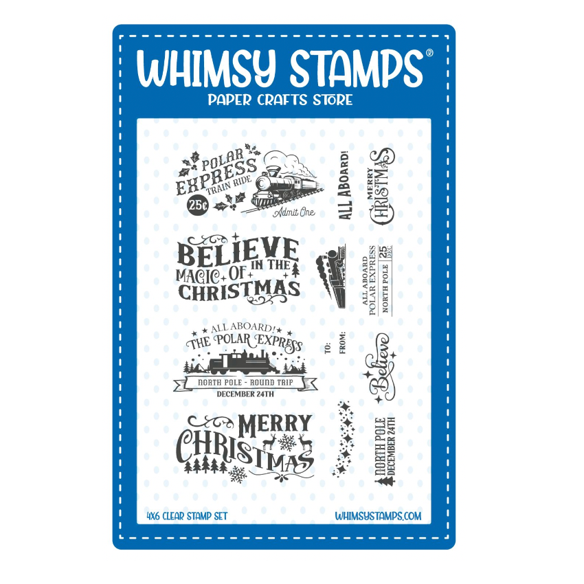 Whimsy Stamps Terrific Tickets Believe Clear Stamps cwsd404a