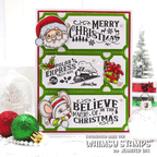 Whimsy Stamps Terrific Tickets Believe Clear Stamps cwsd404a santa