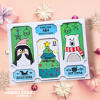 Whimsy Stamps Terrific Tickets Christmas Layering Stencils wss147 sleigh rides