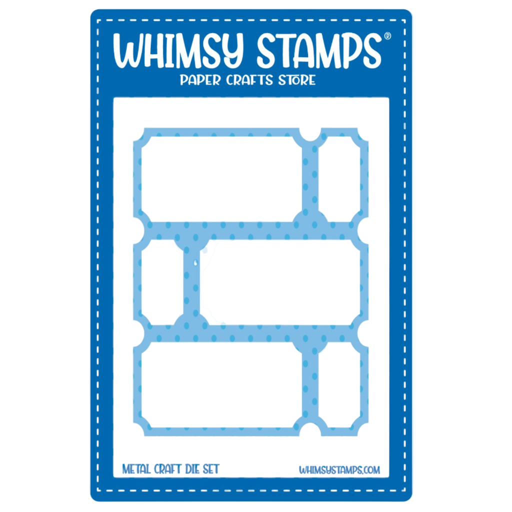 Whimsy Stamps Terrific Tickets Die Terrific Tickets Window Die and Stencil Set image 2