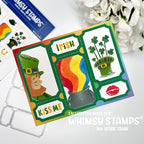 Whimsy Stamps Terrific Tickets St. Patrick's Day Stencil wss149 rainbow