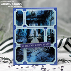 Whimsy Stamps Terrific Tickets and Terrific Tickets Window Die Set blue