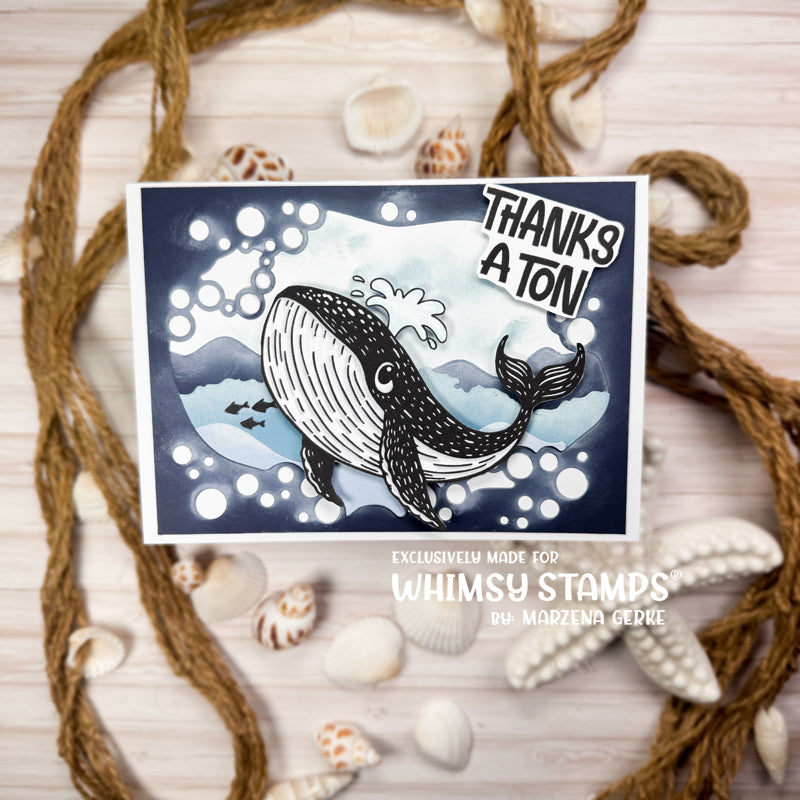 Whimsy Stamps Thanks a Ton Clear Stamps cwsd263a bubbles