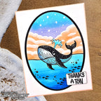 Whimsy Stamps Thanks a Ton Clear Stamps cwsd263a little fish