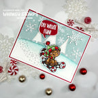 Whimsy Stamps Three Trees Border Die wsd241 candy cane