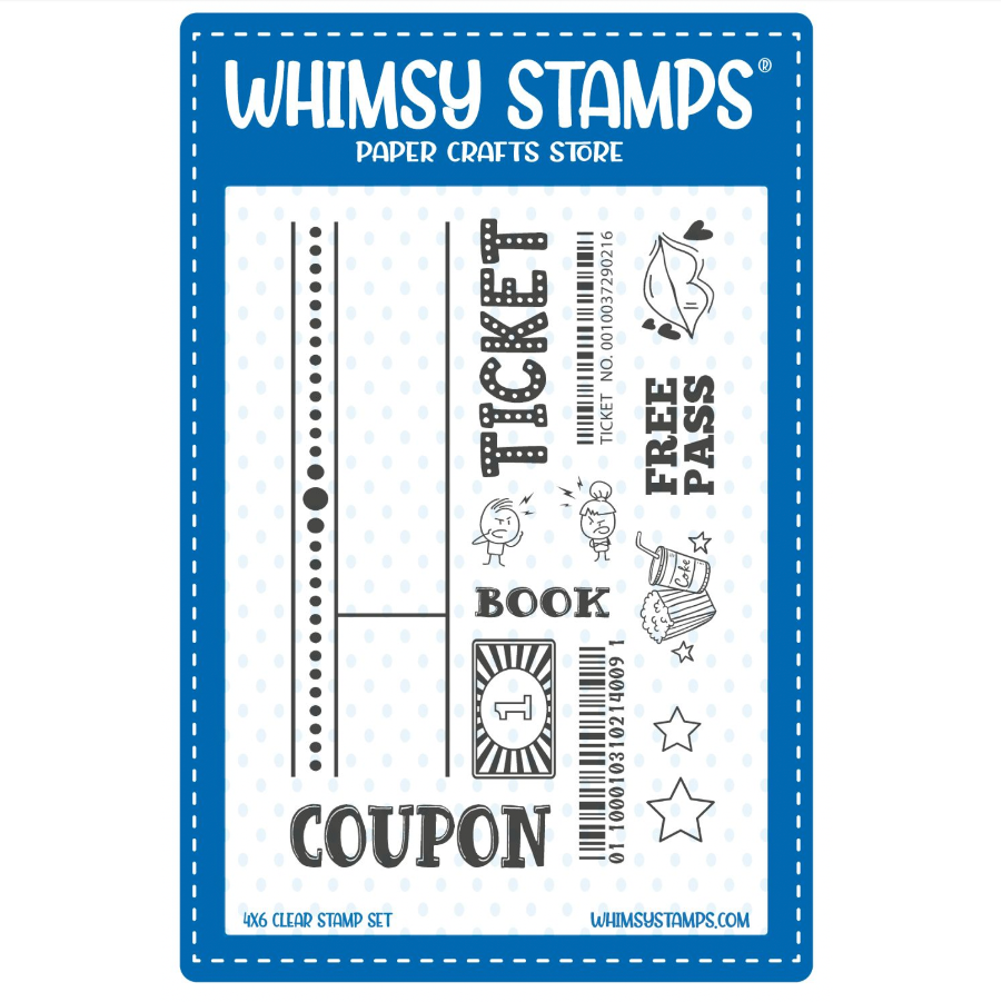 Whimsy Stamps Ticket Coupons Elements Clear Stamps cwsd227a