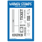 Whimsy Stamps Ticket Coupons Elements Clear Stamps cwsd227a