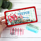 Whimsy Stamps Ticket Coupons Sentiments Clear Stamps cwsd269a shaker coupon book
