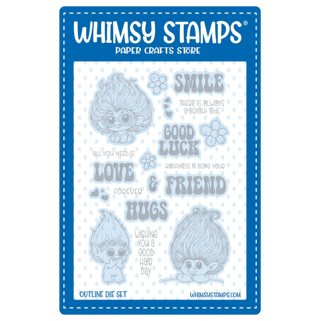 Whimsy Stamps Troll Friends Outline Dies wsd320a
