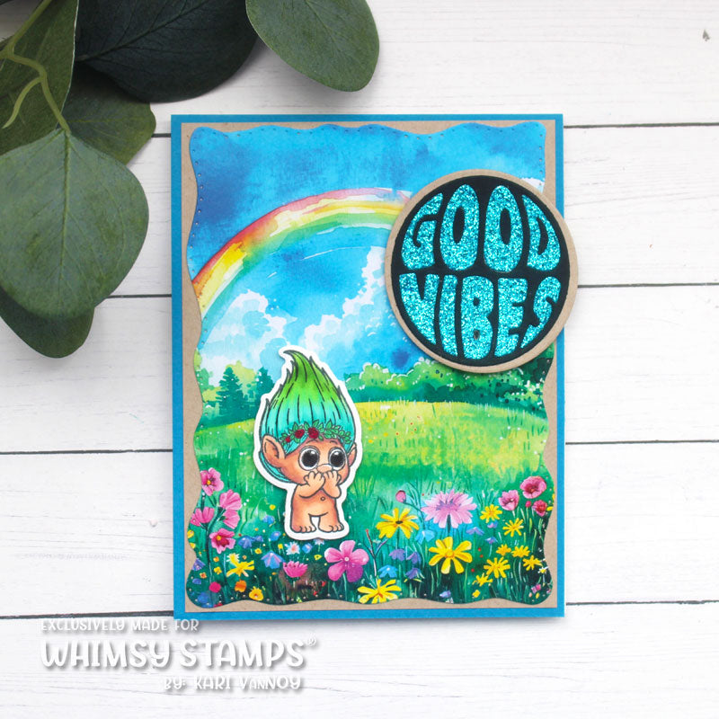 Whimsy Stamps Troll Friends Outline Dies wsd320a good vibes