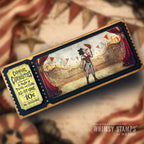Whimsy Stamps Vintage Carnival 6x6 inch Paper Pack wsdp59 circus ticket card