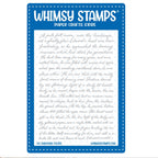 Whimsy Stamps Vintage Letter Embossing Folder wsef09
