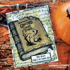 Whimsy Stamps Vintage Letter Embossing Folder wsef09 ghost stories card