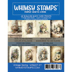 Whimsy Stamps Vintage Spring Quick Card Fronts wsqcf-27