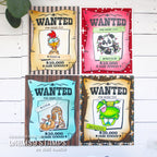 Whimsy Stamps Wanted Post Clear Stamp and Die Set panda