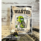 Whimsy Stamps Wanted Poster Clear Stamps cwsd317a turtle