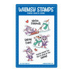 Whimsy Stamps Winter Friends Snowman and Bunny Clear Stamps khb190a