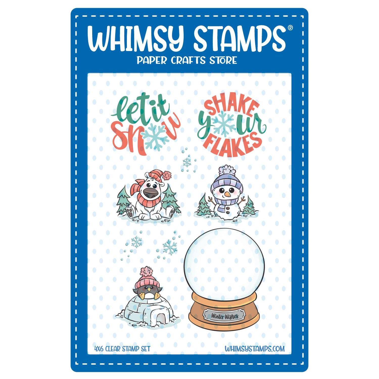 Whimsy Stamps Winter Snowglobe Clear Stamps khb175b