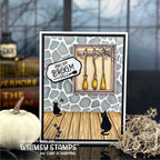 Whimsy Stamps Witch Broom Sale Clear Stamps cwsd478 cats