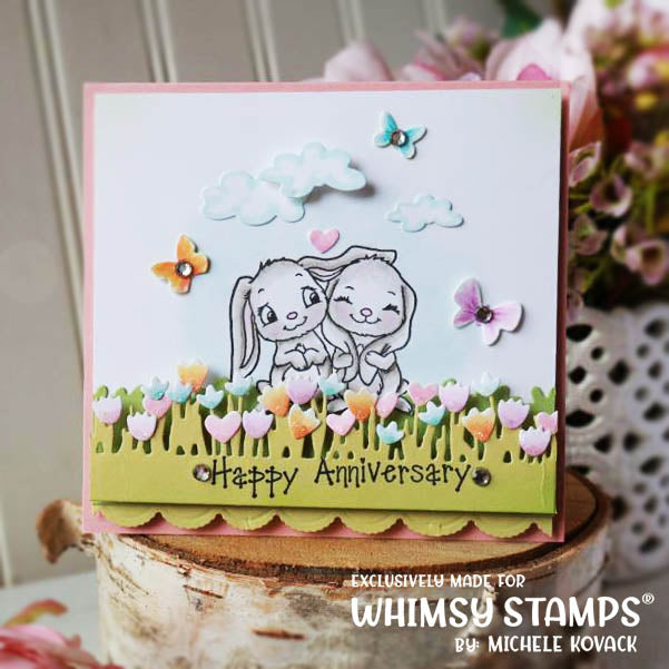 Whimsy Stamps Woodland Valentine Clear Stamps c1291a happy anniversary