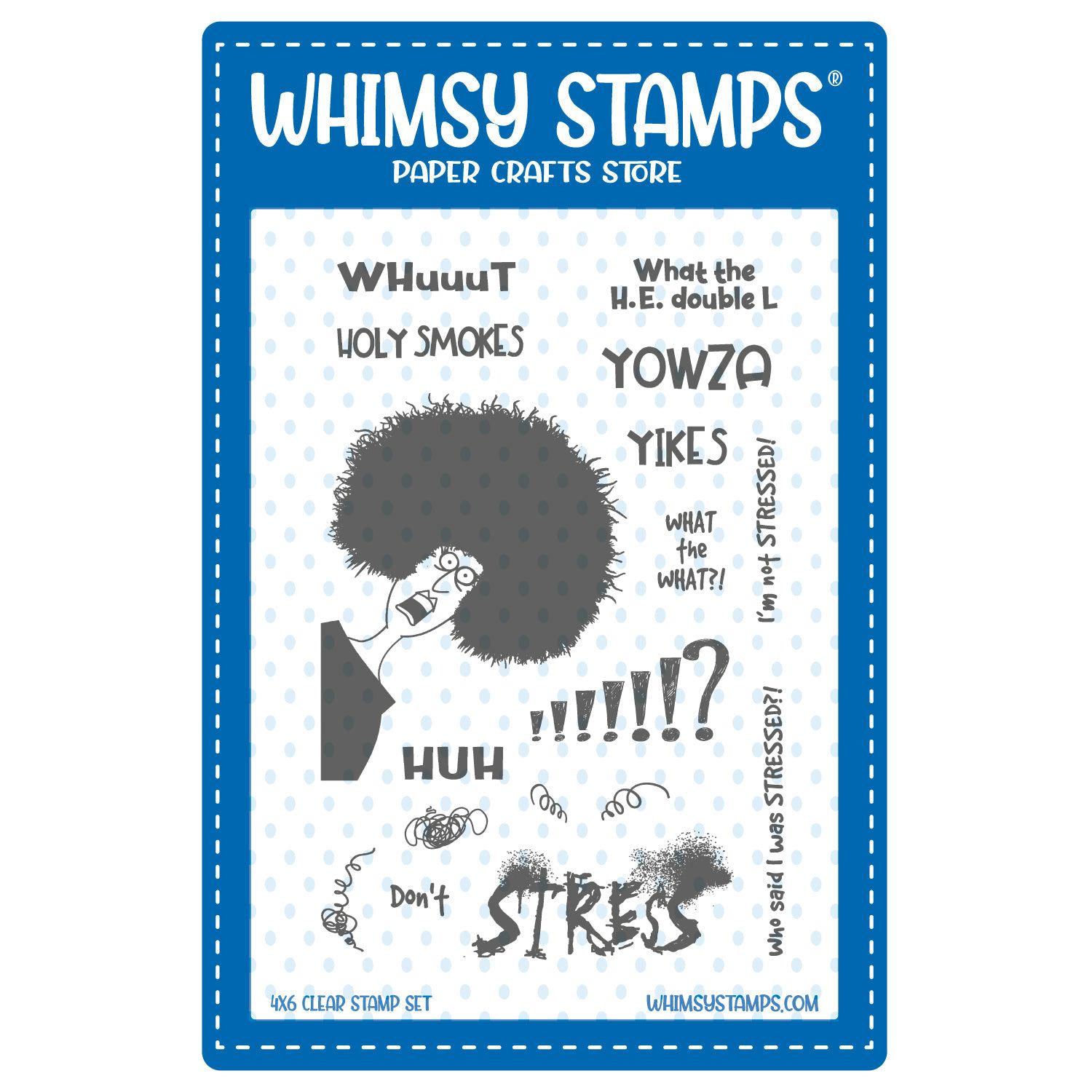 Whimsy Stamps Yowza Clear Stamps cwsd244b