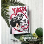 Whimsy Stamps Yowza Clear Stamps cwsd244b holy smokes