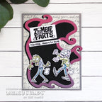 Whimsy Stamps Zombie Farts Clear Stamp and Die Set funky frame card
