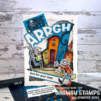 Whimsy Stamps Zombie Farts Clear Stamps cwsd442 run for your lives card