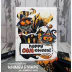 Whimsy Stamps h-OWL-oween Clear Stamps khb129a happy halloween card