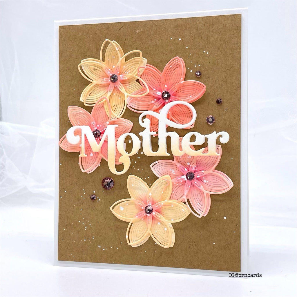 Simon Says Stamp Whirl Blossom Wafer Dies s915 Be Bold Mother Card
