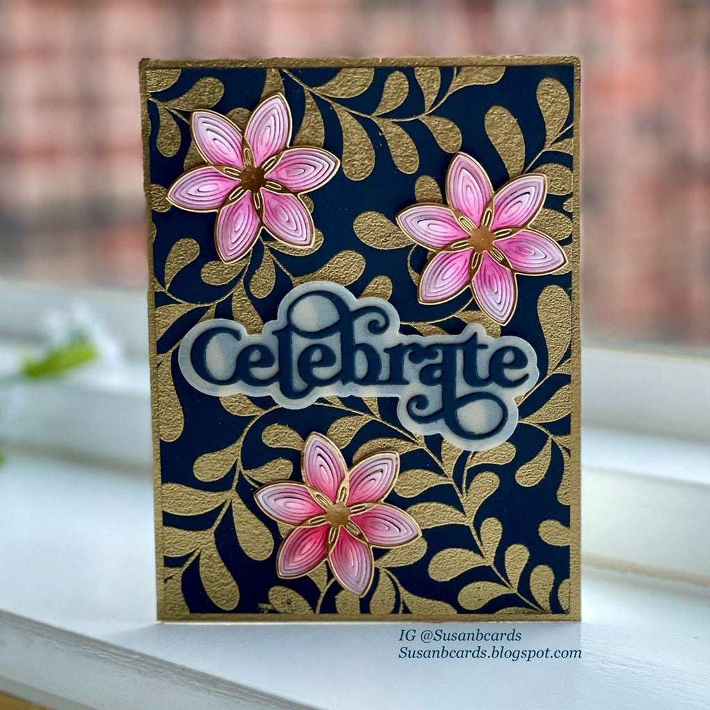 Simon Says Stamp Whirl Blossom Wafer Dies s915 Be Bold Celebrate Card | color-code:ALT01
