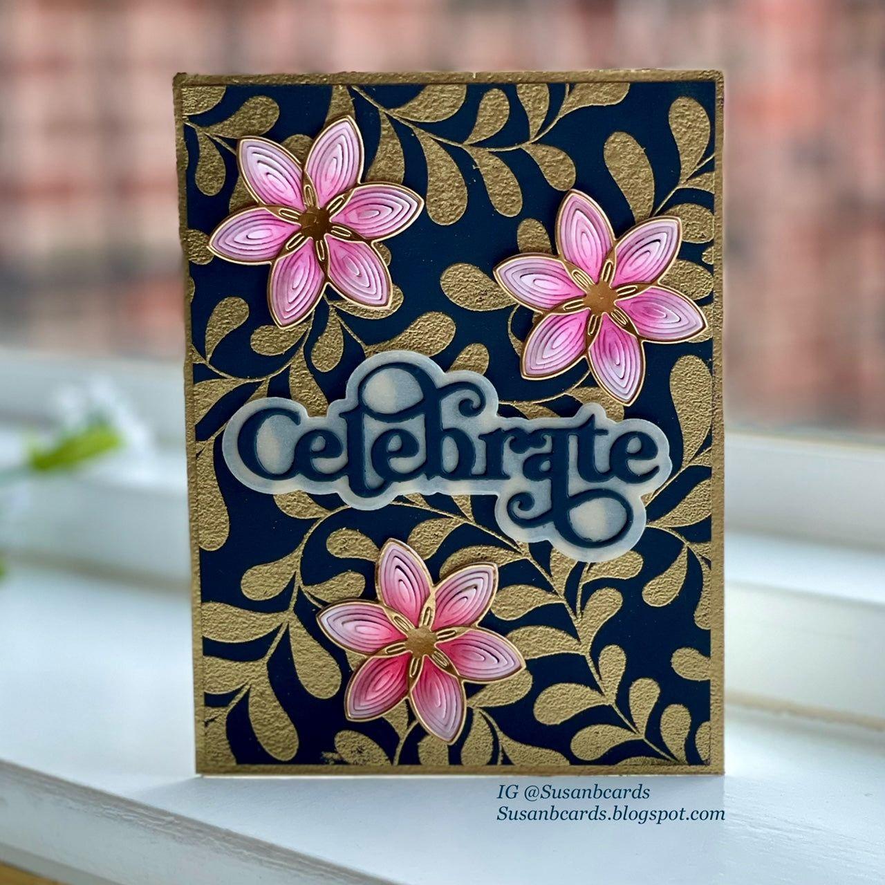 Simon Says Stamp Whirl Blossom Wafer Dies s915 Be Bold Celebrate Card | color-code:ALT01
