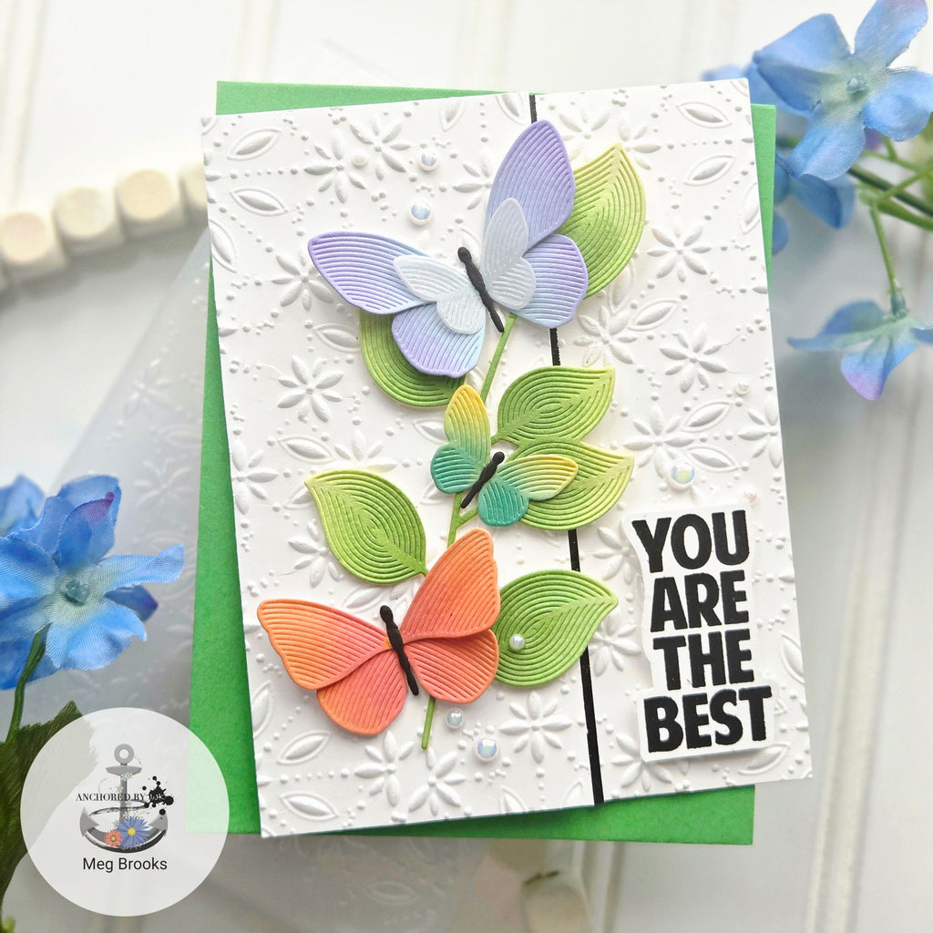 Simon Says Stamp Whirl Butterflies Wafer Dies s1109 Beautiful Moments Friend Card