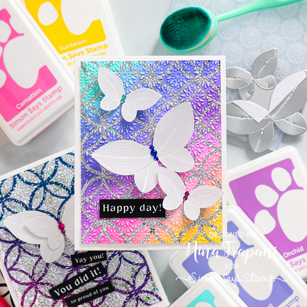Simon Says Stamp Whirl Butterflies Wafer Dies s863 Celebrate Happy Day Card | color-code:ALT07