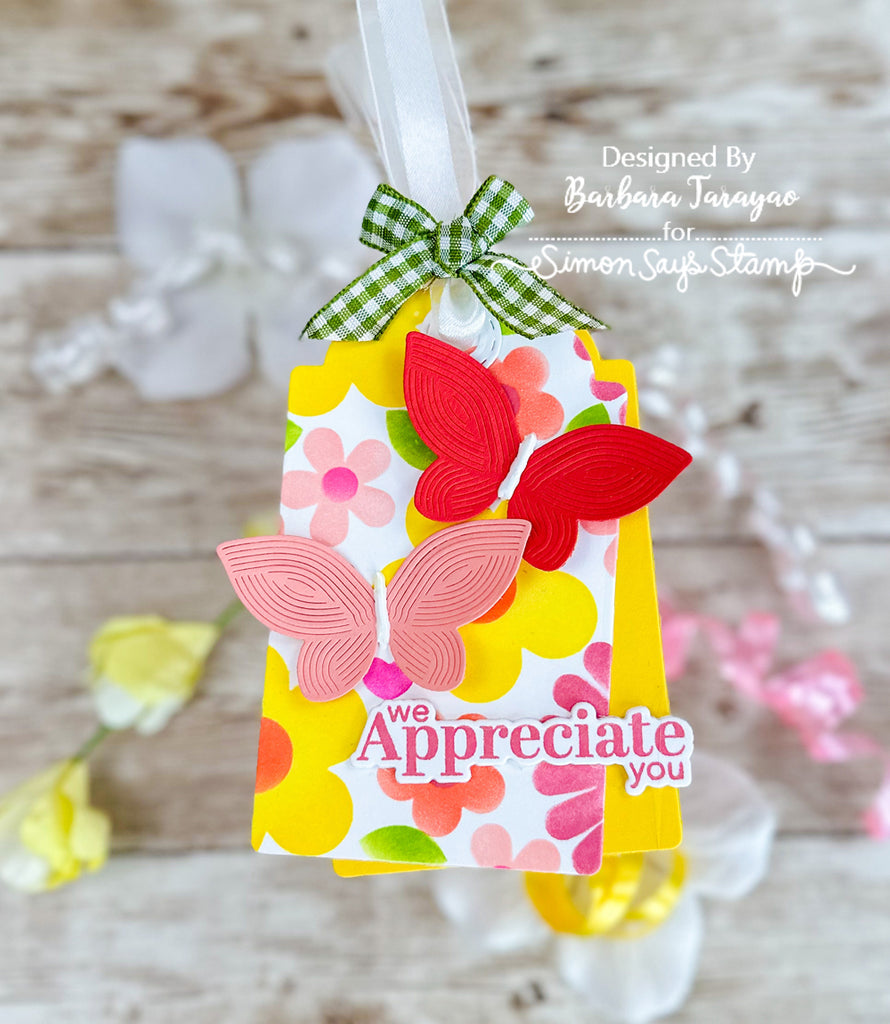 Simon Says Stamp Whirl Butterflies Wafer Dies s863 Celebrate Appreciate You Tag | color-code:ALT12