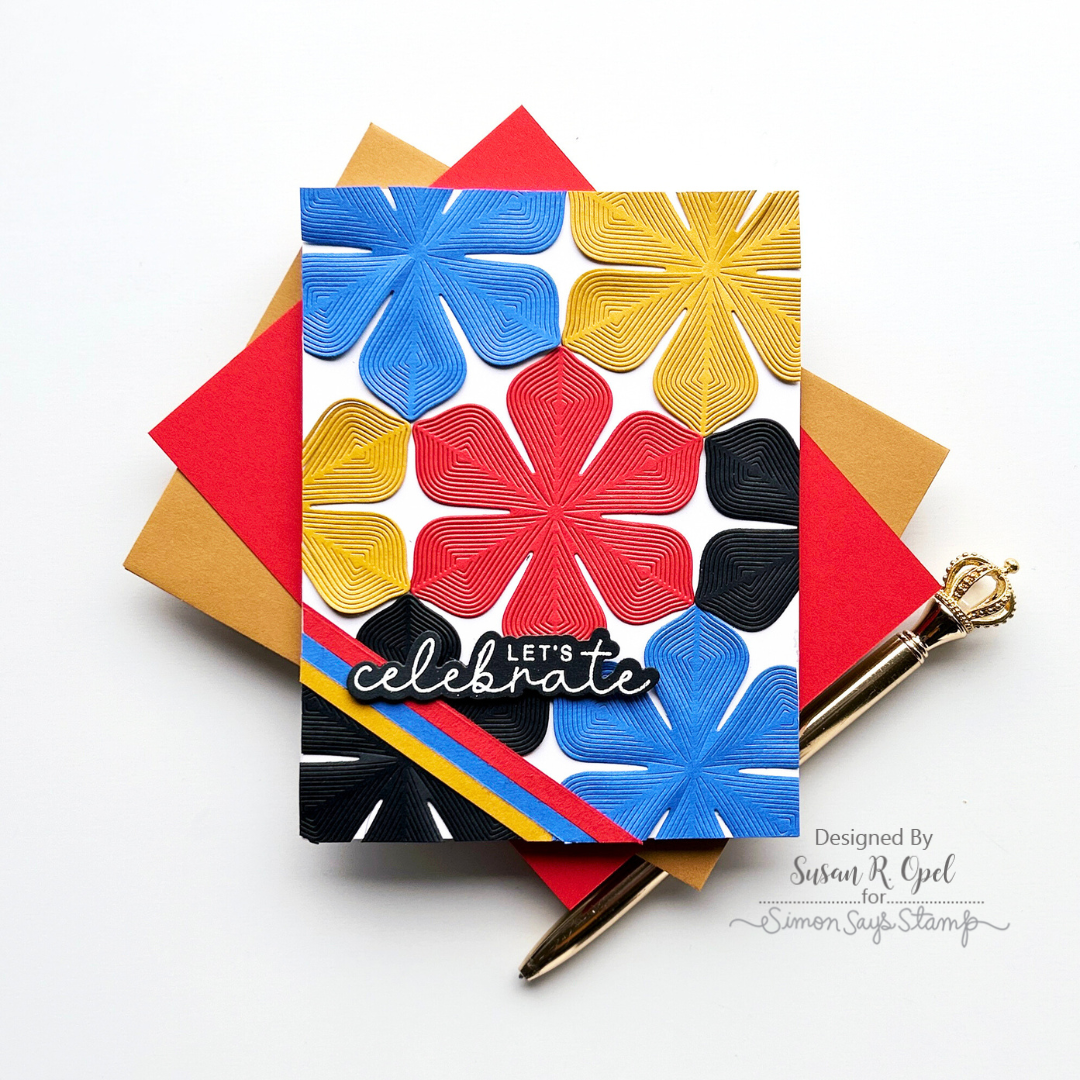 Simon Says Stamp Whirl Flower Wafer Dies s880 Splendor Birthday Card