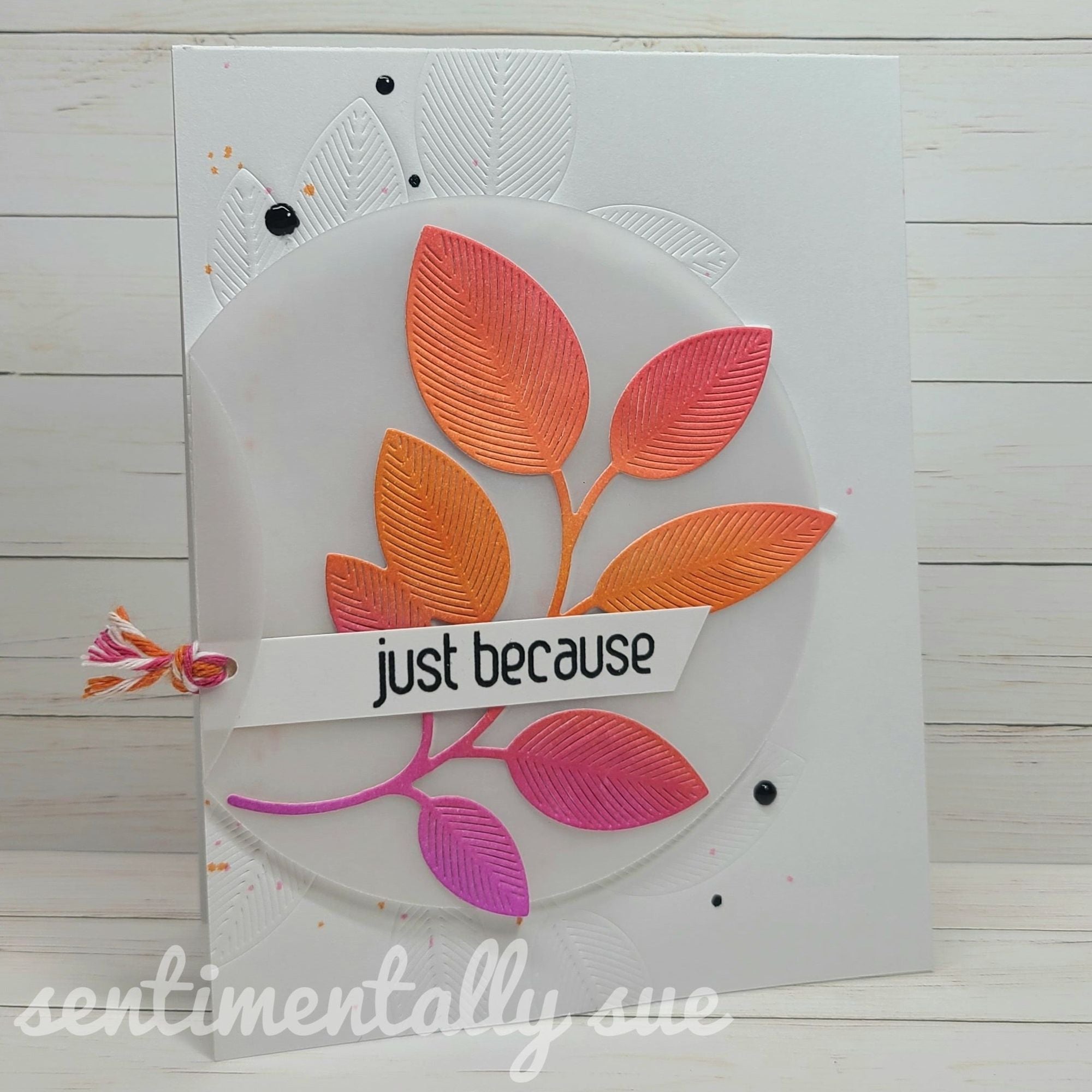 Simon Says Stamp Whirl Bay Leaves Wafer Die s945 DieCember Just Because Card | color-code:ALT03