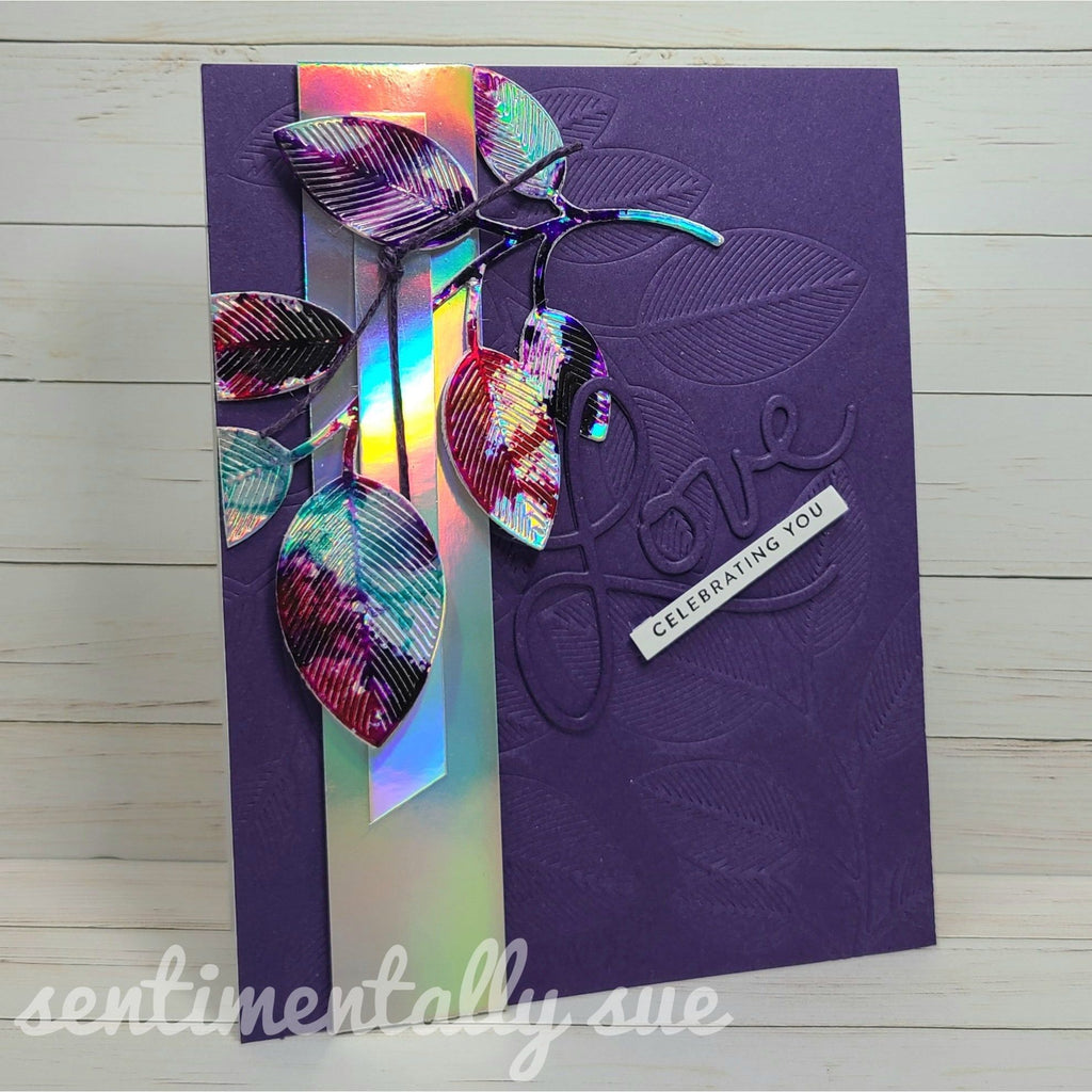 Simon Says Stamp Whirl Bay Leaves Wafer Die s945 DieCember  Love Card | color-code:ALT07
