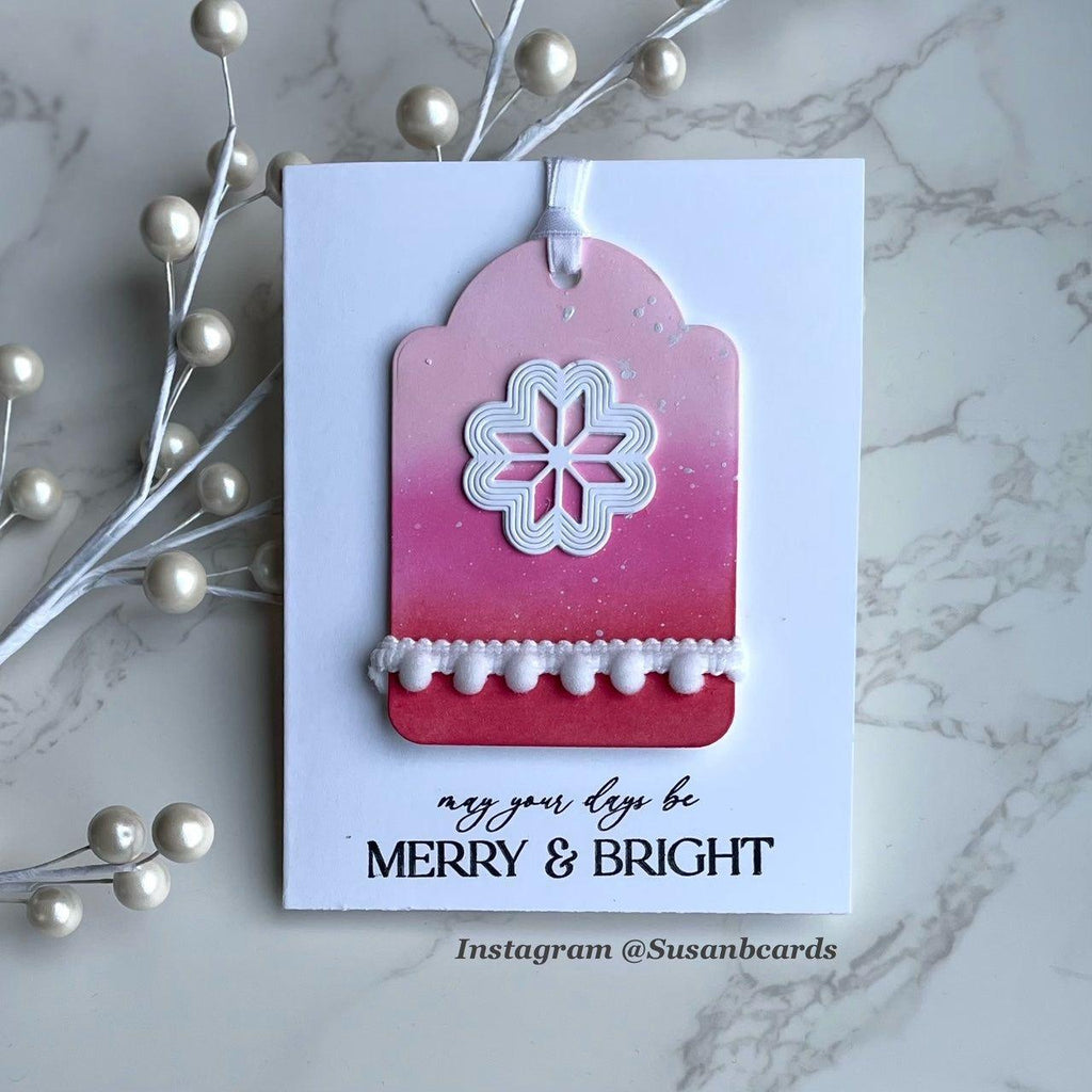 Simon Says Stamp Whirl Nordic Medallion Wafer Die s978 DieCember Christmas Card