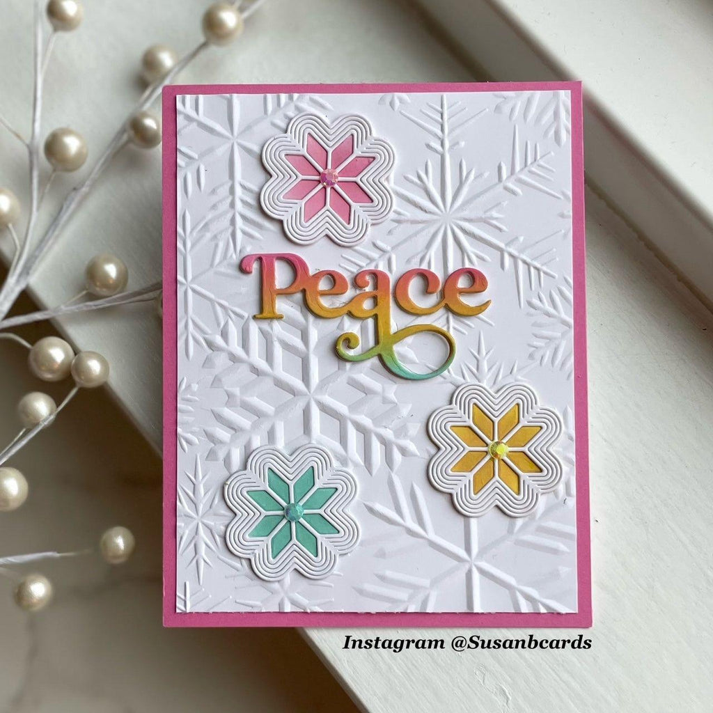 Simon Says Stamp Whirl Nordic Medallion Wafer Die s978 DieCember Christmas Card