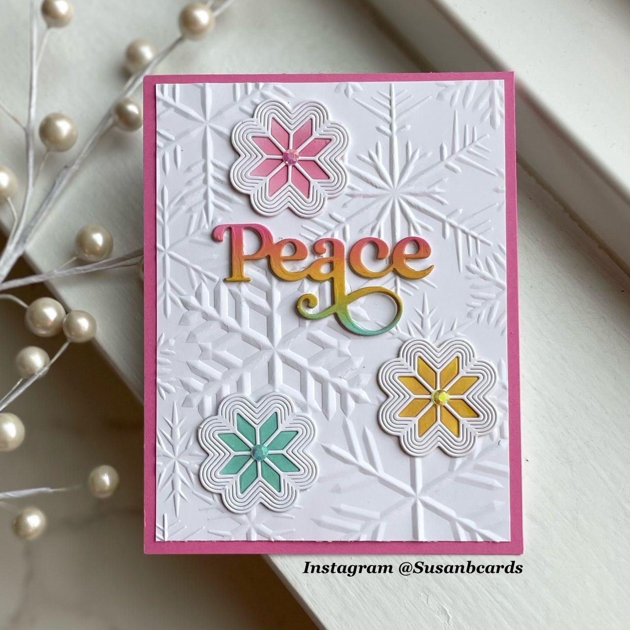 Simon Says Stamp Whirl Nordic Medallion Wafer Die s978 DieCember Christmas Card