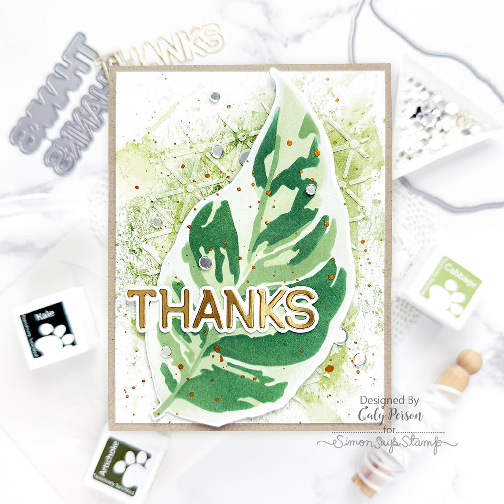 Simon Says Stamp White Fusion Wafer Dies 1289mdc Rain or Shine Thanks Card | color-code:ALT03