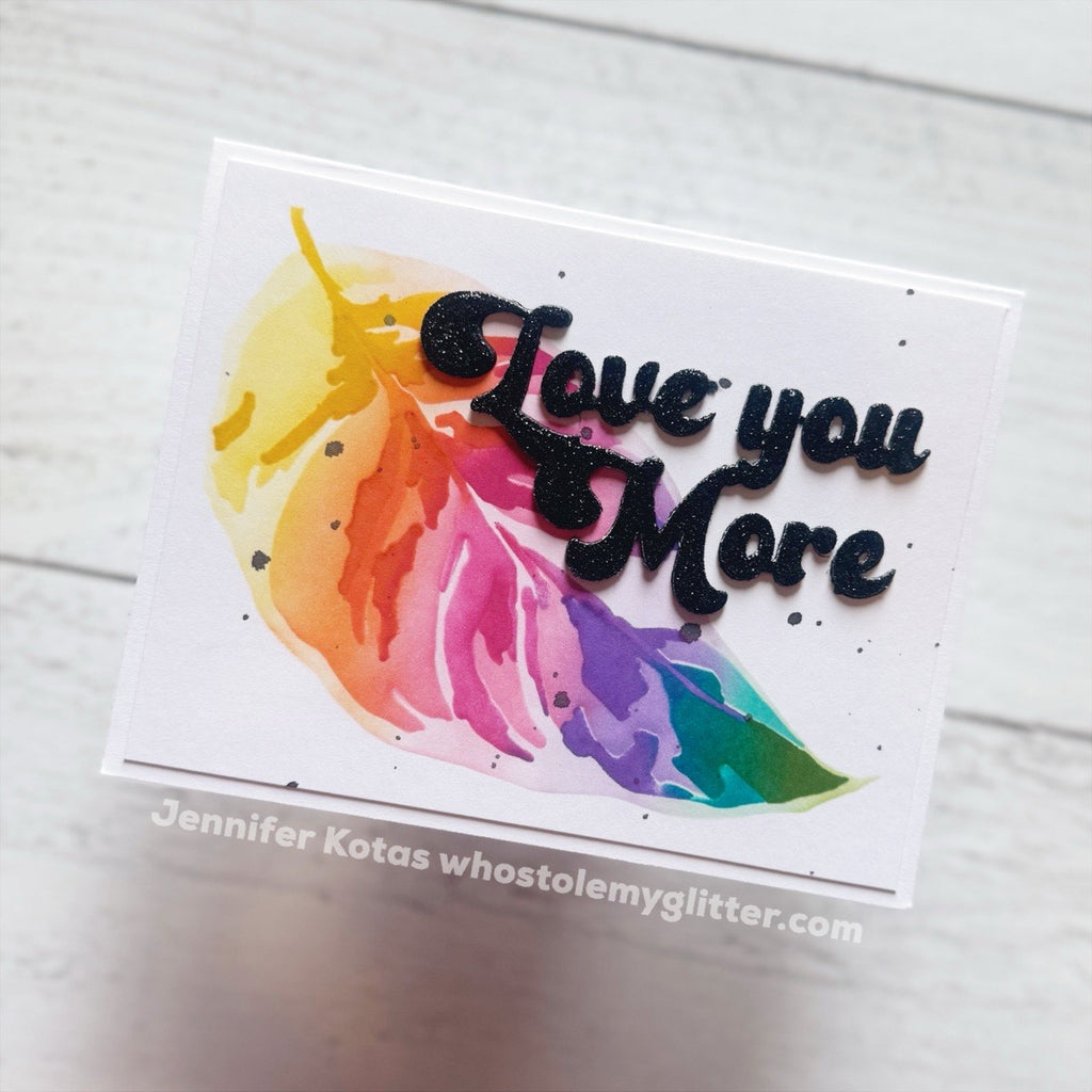 Simon Says Stamp Set of 4 Stencils White Fusion 1077mt Rain or Shine Love You Card | color-code:ALT01