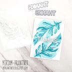 Simon Says Stamp Set of 4 Stencils White Fusion 1077mt Rain or Shine Thanks Card | color-code:ALT02