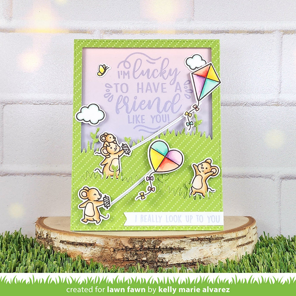 Lawn Fawn Give It A Whirl Messages: Friends Clear Stamps lf3421 Look Up to You